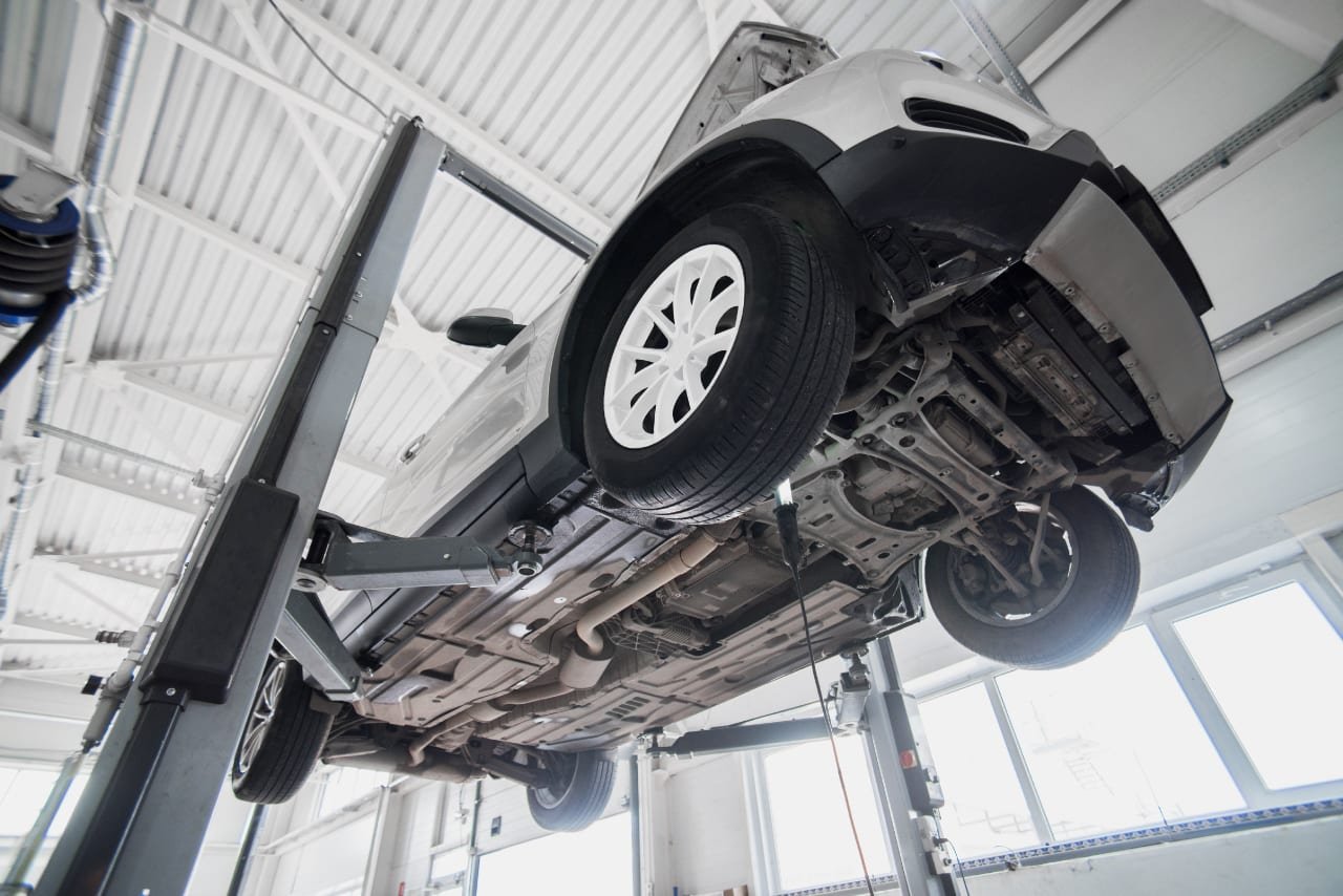 Car on the lift